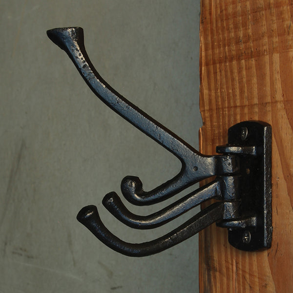 Cloakroom Swiveling Wall Hook - Black