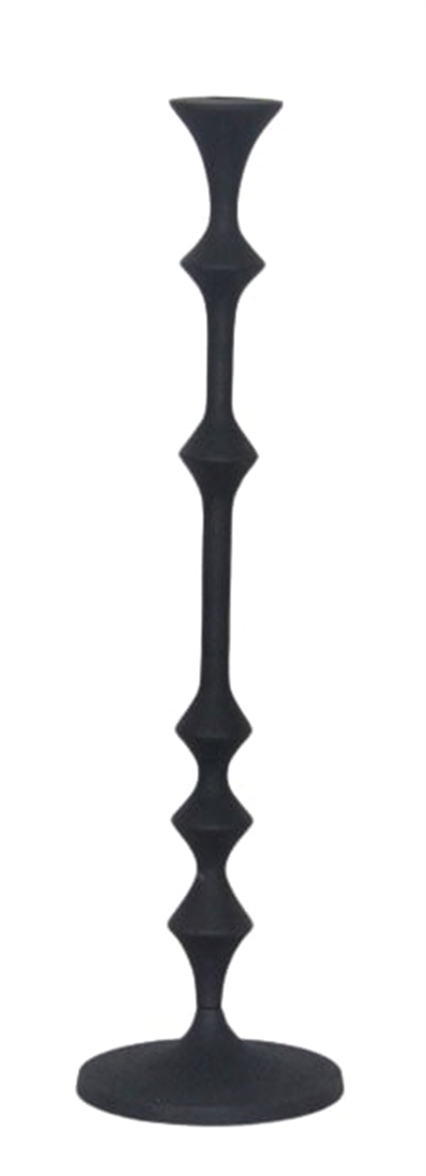 Black Candleholder 21.5"H- Black - Black