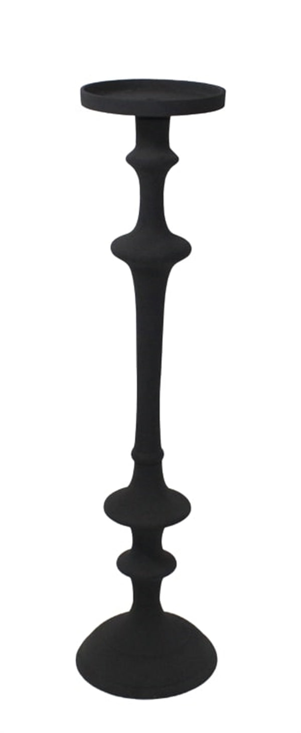 Lg. Black Candleholder 31"H- Black - Black