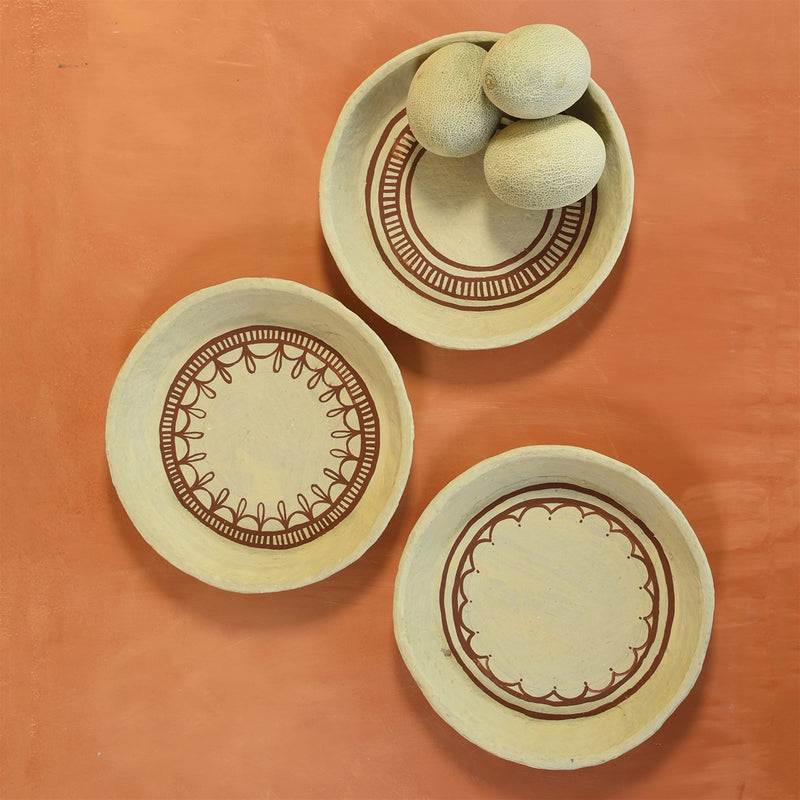 Kashmir Bowl, Paper Mache - Lrg, Assorted
