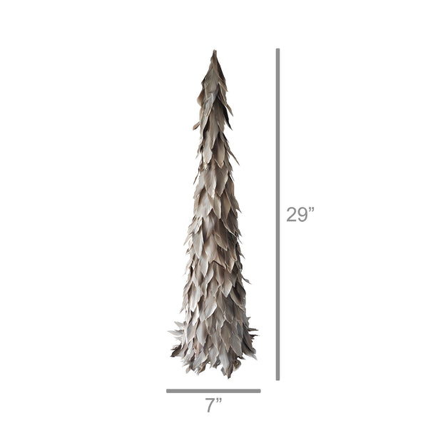 Feather Tree, Grey - Lrg
