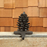 Pinecone Stocking Holder - Cast Iron - Brown