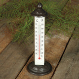Garden Thermometer - Cast Iron - Brown