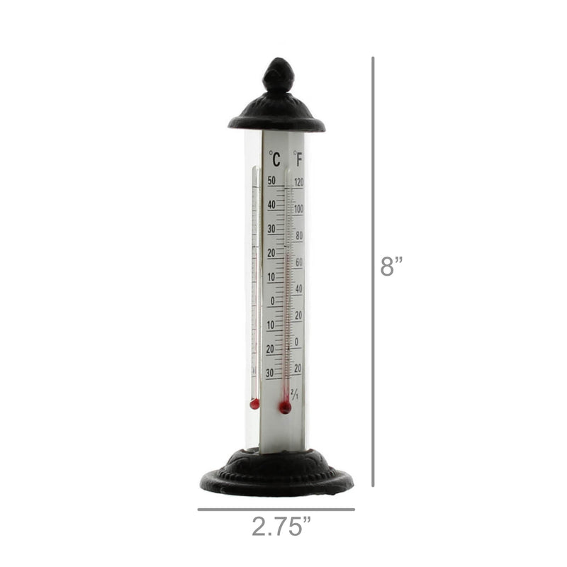 Garden Thermometer - Cast Iron - Brown
