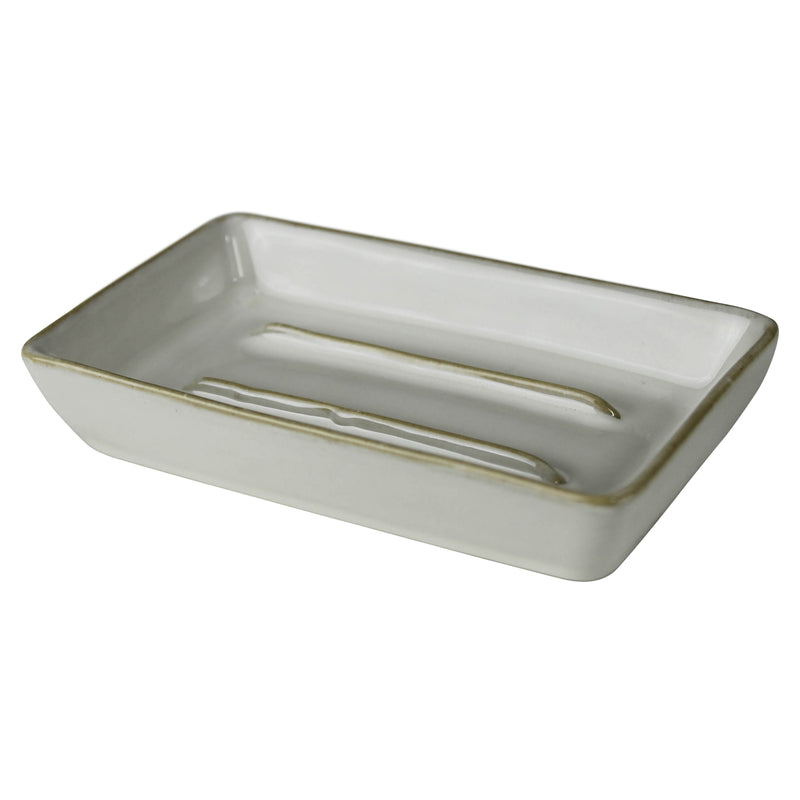 DUNE SOAP DISH, CERAMIC - RECT