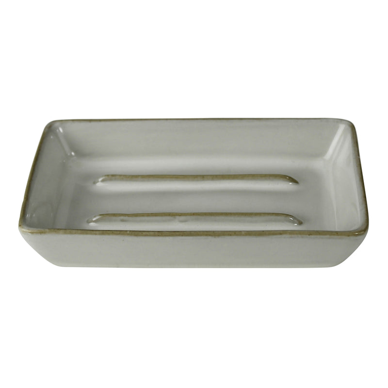 DUNE SOAP DISH, CERAMIC - RECT