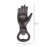 Hand Bottle Opener, Cast Iron - Brown