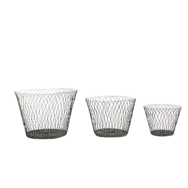 Tulle Wire Basket, Lrg