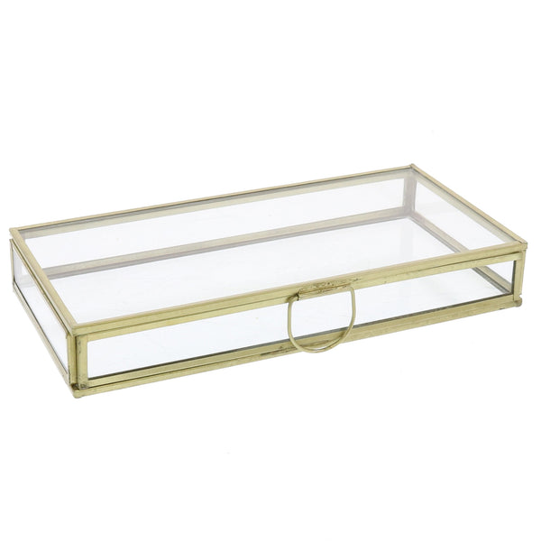 Monroe Flat Rectangle Box - Sm - Brass