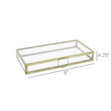 Monroe Flat Rectangle Box - Sm - Brass