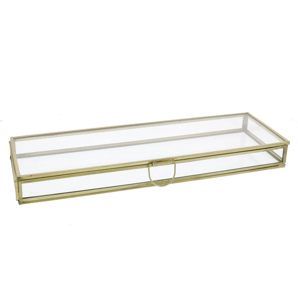 Monroe Flat Rectangle Box - Lrg - Brass