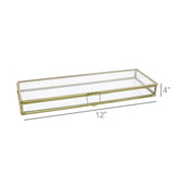 Monroe Flat Rectangle Box - Lrg - Brass