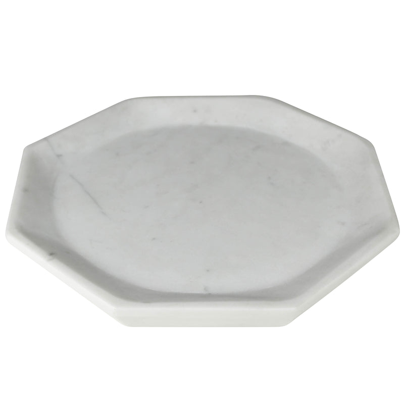 Essex Octagon Plate, Marble - Med