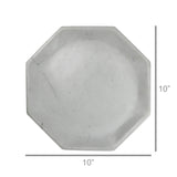 Essex Octagon Plate, Marble - Med