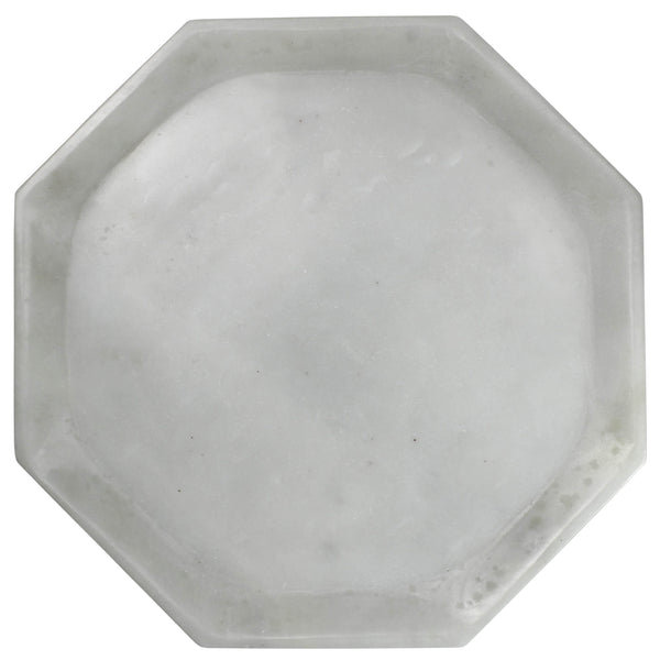 Essex Octagon Plate, Marble - Lrg