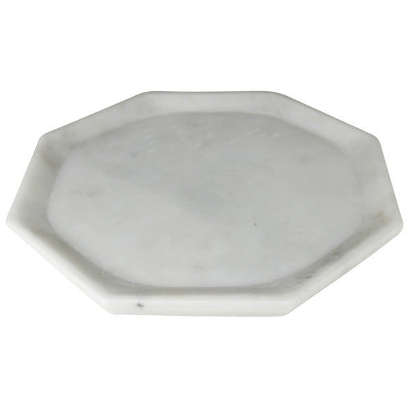 Essex Octagon Plate, Marble - Lrg