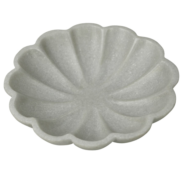 Capri Scalloped Bowl, Marble