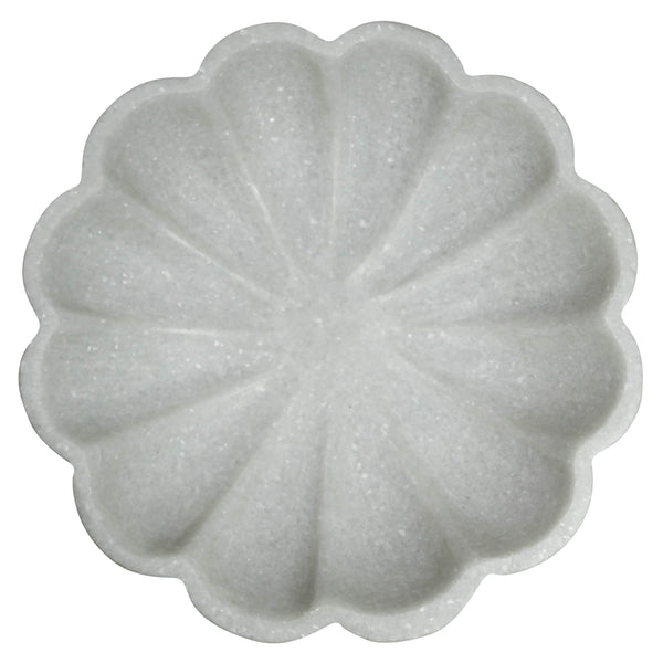 Capri Scalloped Bowl, Marble