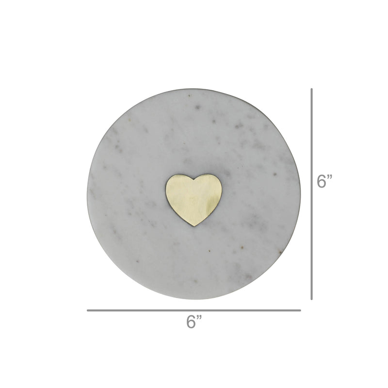 Inlaid Marble Tray - Heart