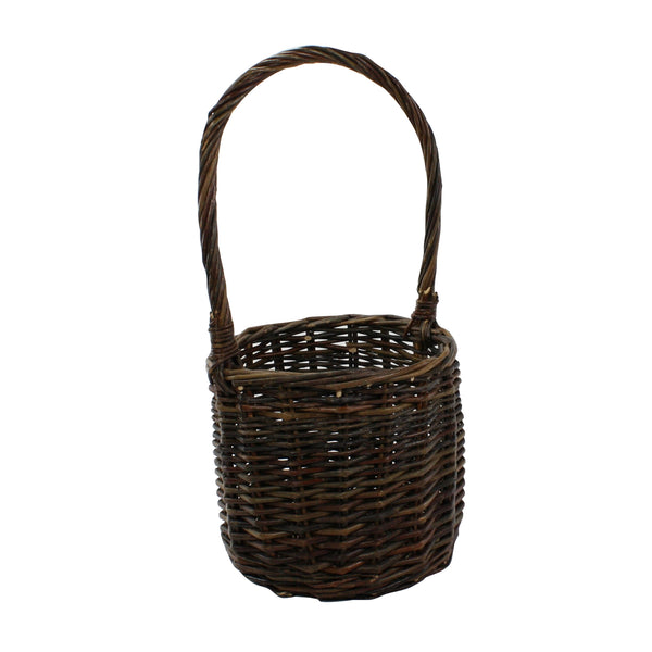 Set of 2 Willow Tall Handled Baskets