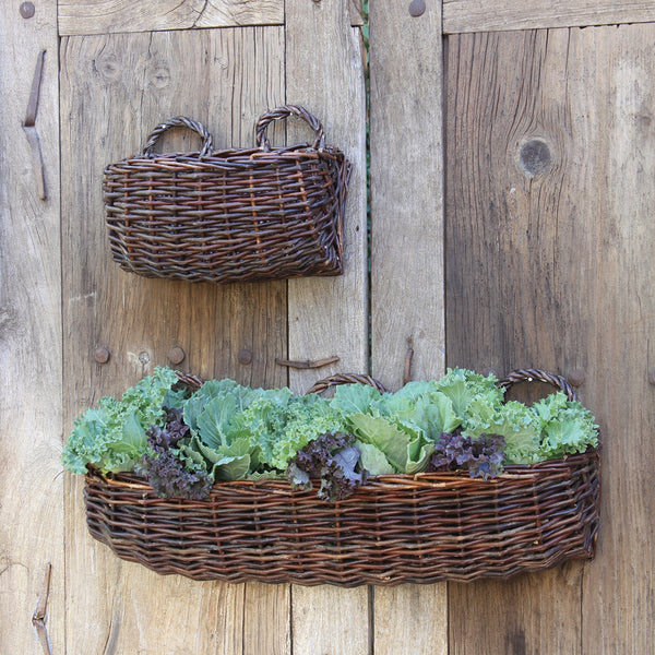 Willow Rectangle Wall Basket, Lrg