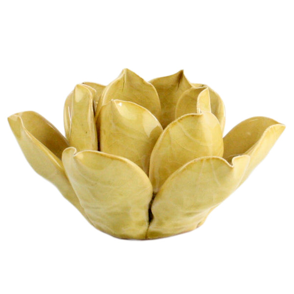 Lotus Tea Light Holder - Yellow