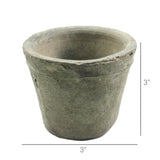 Rustic Terra Rose Pot - Petite - Moss Grey