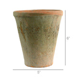 Rustic Terra Rose Pot - Med - Antique Red