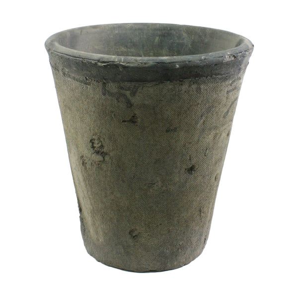 Rustic Terra Rose Pot - Lrg - Moss Grey