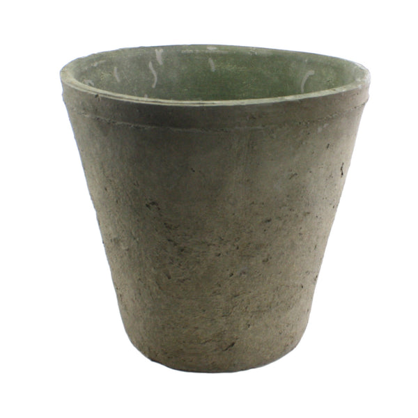 Rustic Terra Rose Pot - Grande - Moss Grey