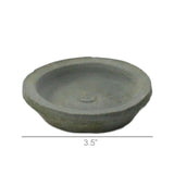 Rustic Saucer 3.5 in - Moss Grey