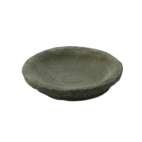 Rustic Saucer 4 in - Moss Grey