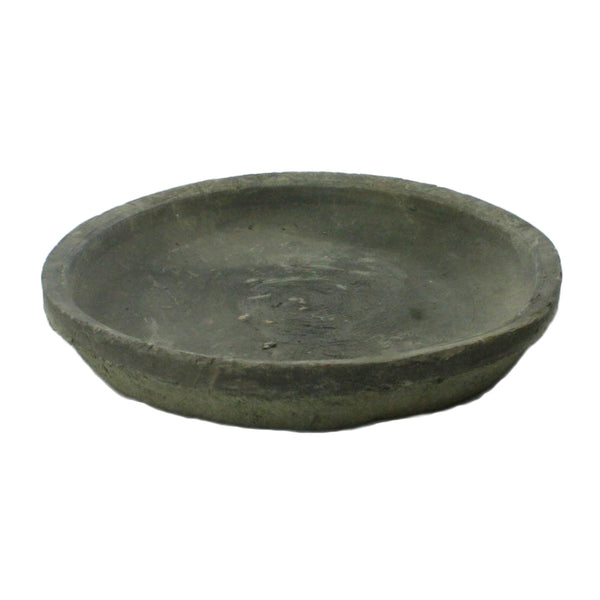 Rustic Saucer 9 in - Moss Grey