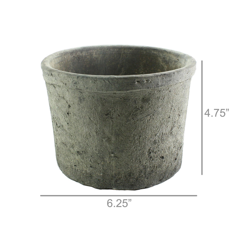Rustic Terra Cylinder - Sm - Moss Grey
