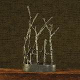Sculptural Branch Vase, Metal - Oval - Nickle