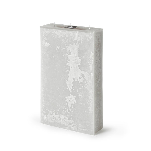 Rectangle 3-Wick Pillar Candle 9.45"x15.75"x3.15" Linen