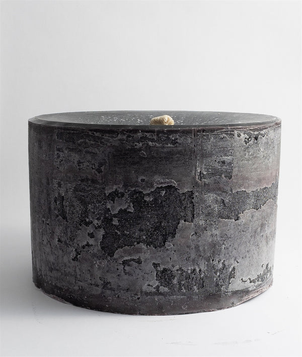 Round 1-Wick Pillar Candle 9"Dia x 6"H Black - Black - Black