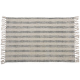 Block Print Rug Cotton Rug, 2x3 - Sawtooth Stripe