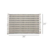 Block Print Rug Cotton Rug, 2x3 - Sawtooth Stripe