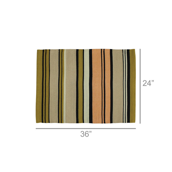 Neema Rug, Cotton, Multi Stripe - 2x3