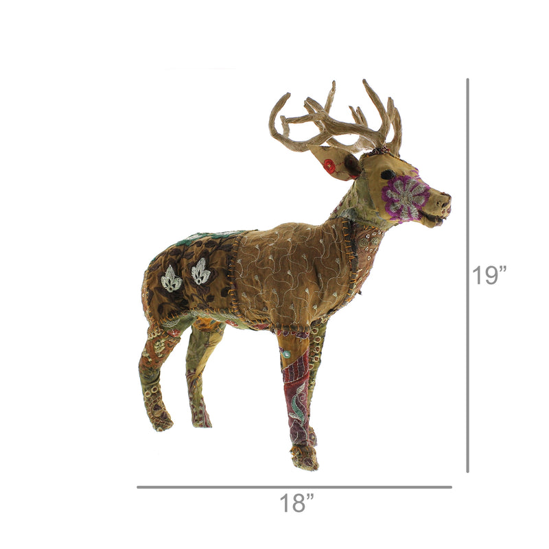Bavarian Forest Stag Standing - Lrg - Deep Brown