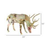 Bavarian Forest Stag Grazing - Ex Lrg - Beige Sari