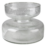 Seeded Glass Bulb Vase, Clear