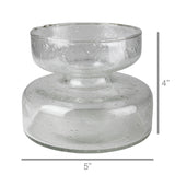 Seeded Glass Bulb Vase, Clear