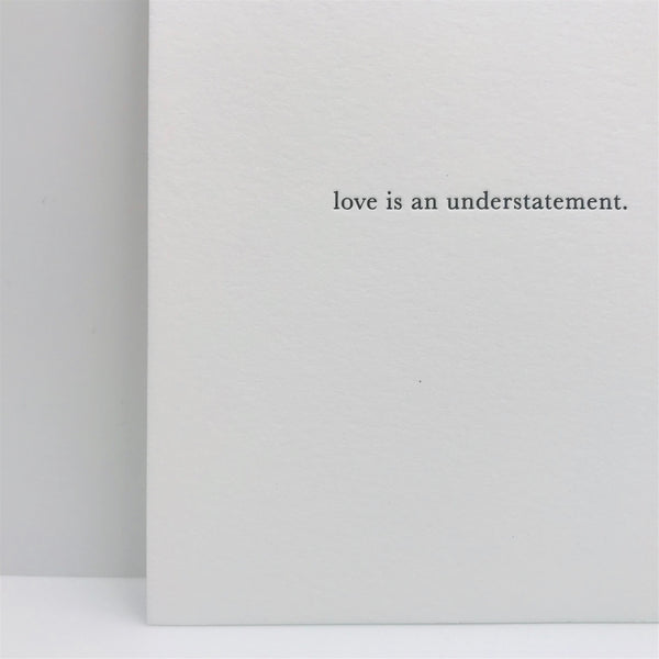 Understatement Card