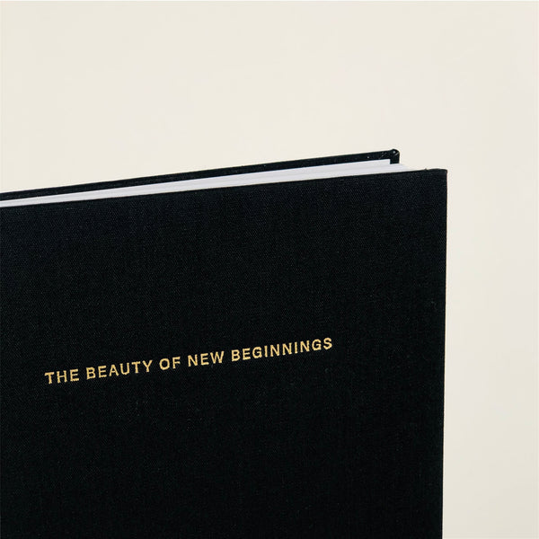 The Beauty Of New BegBlack Linen Notebook