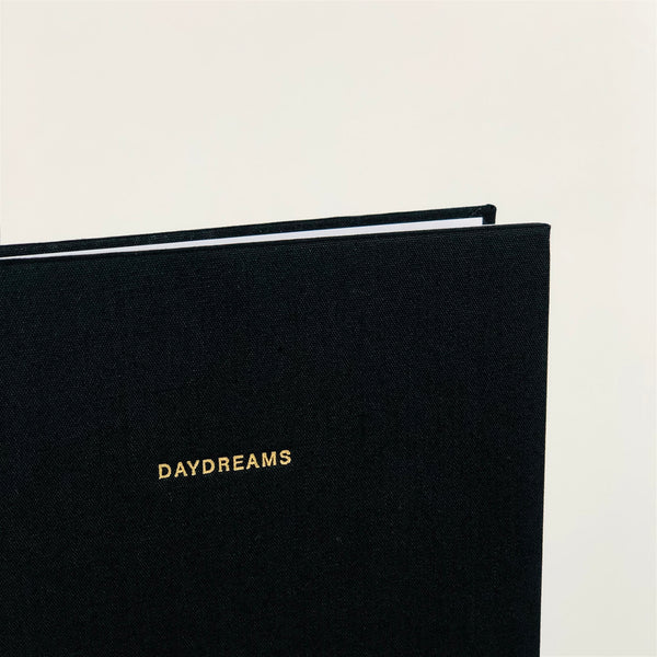 Daydreams Black Linen Notebook