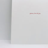 Peace, love & joy Card