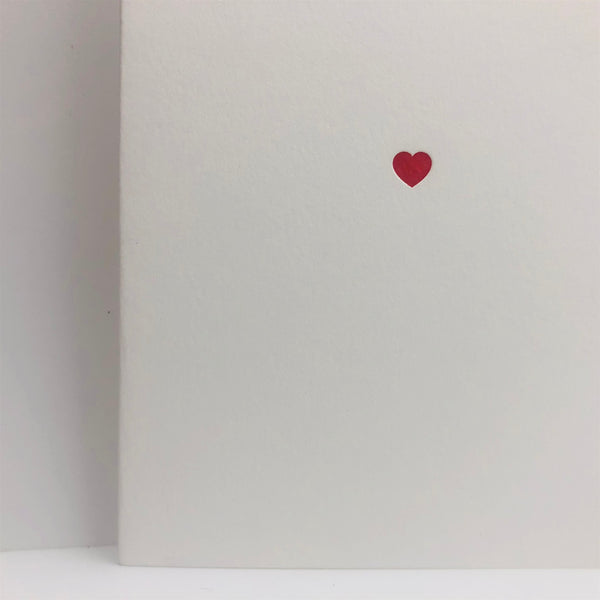 Red Heart Letterpress Greeting Card