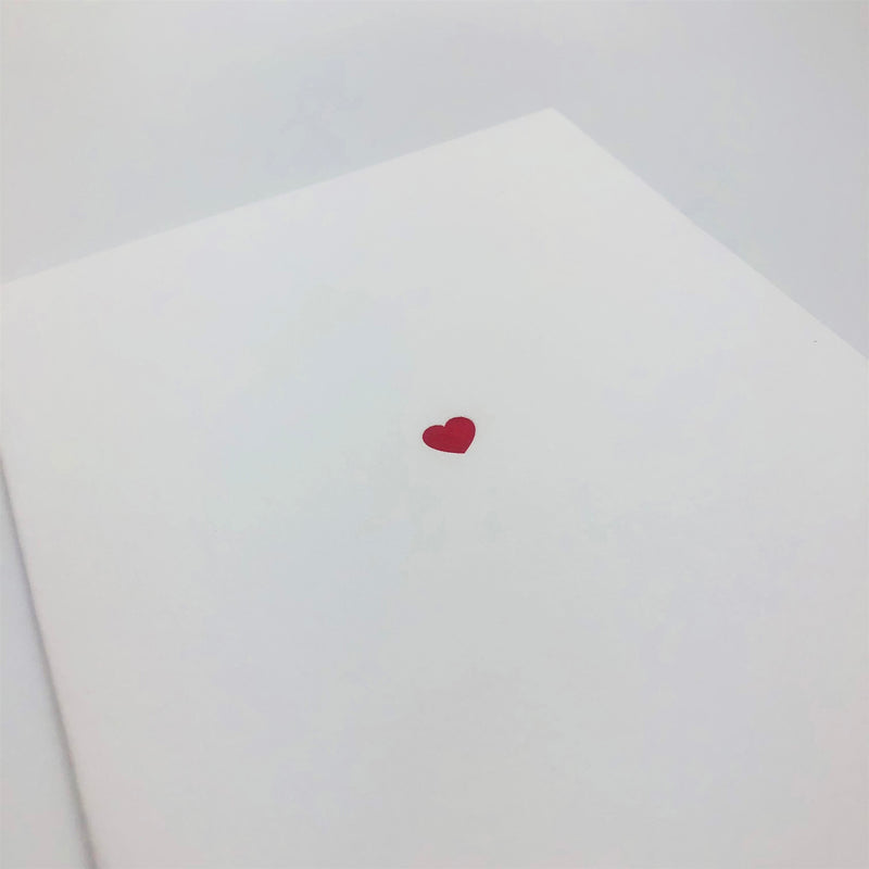 Red Heart Letterpress Greeting Card